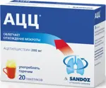 АЦЦ, 200 мг, порошок для приготовления раствора для приема внутрь, 3 г, 20 шт, мёд и лимон фото